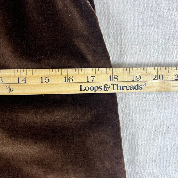 Vintage Brown Velvet Pencil Skirt XS | 90s Union Made in USA High Waist Academic - Picture 12 of 14